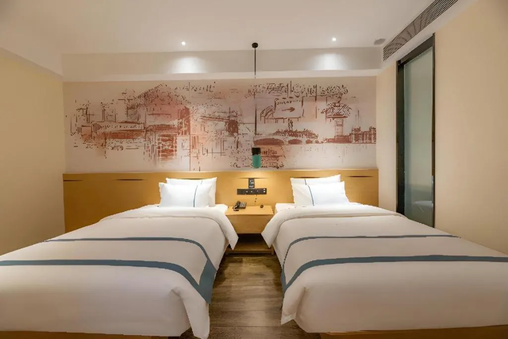 Bed in City Comfort Inn Tai'an Taishan Tianwai Village Hongmen