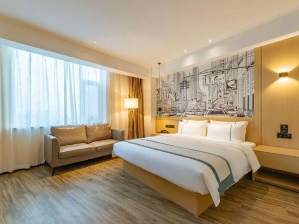 Bed in City Comfort Inn Tai'an Taishan Tianwai Village Hongmen