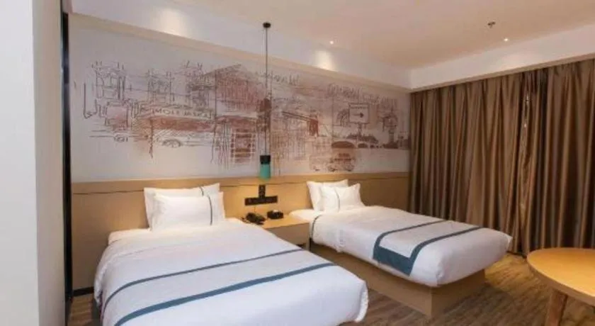 Bed in City Comfort Inn Tai'an Taishan Tianwai Village Hongmen