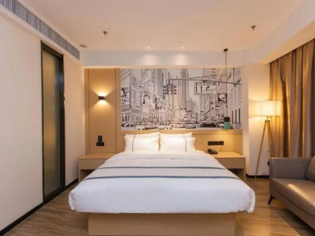 Bed in City Comfort Inn Tai'an Taishan Tianwai Village Hongmen