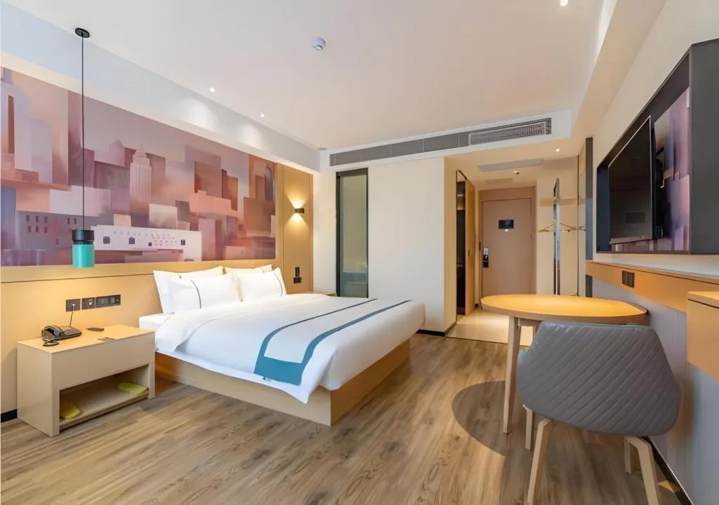 Bed in City Comfort Inn Tai'an Taishan Tianwai Village Hongmen