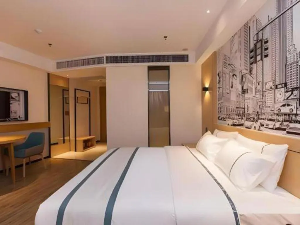 Bed in City Comfort Inn Tai'an Taishan Tianwai Village Hongmen