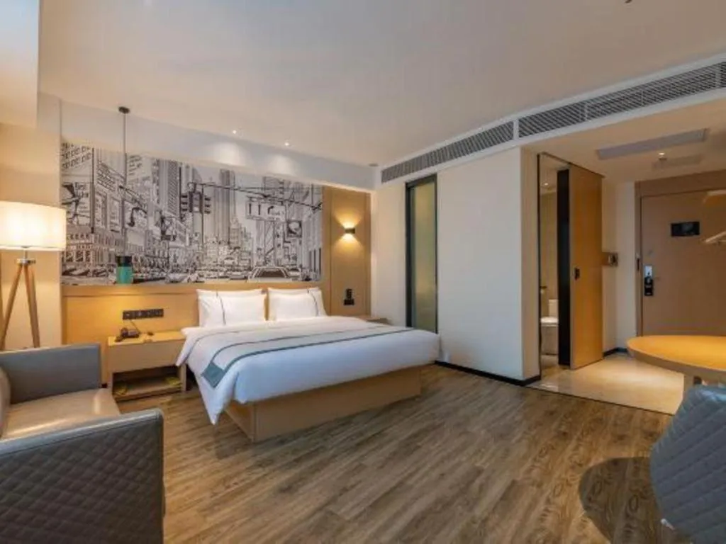 Bed in City Comfort Inn Tai'an Taishan Tianwai Village Hongmen