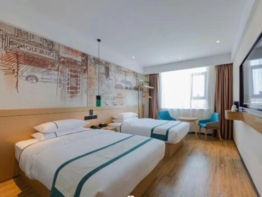 Bed in City Comfort Inn Tai'an Taishan Tianwai Village Hongmen