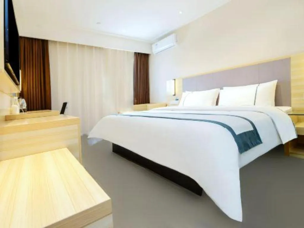 Bed in City Comfort Inn Guiyang Yan'an Middle Road Fountain Metro Station