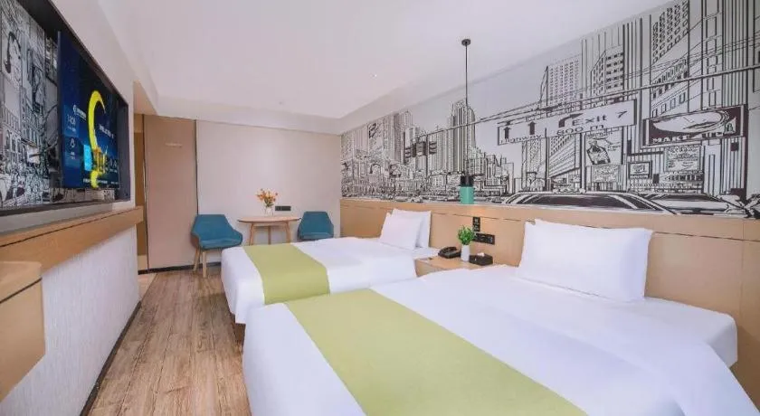 Bed in City Comfort Inn Nanning Yudong Jinxiang Metro Station