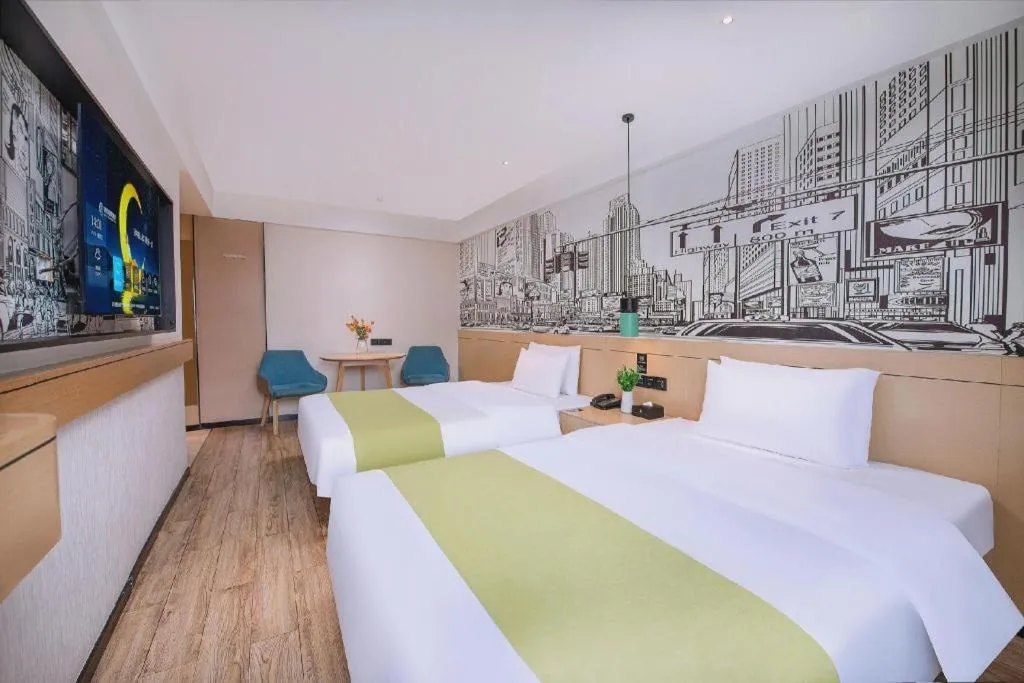 Bed in City Comfort Inn Nanning Yudong Jinxiang Metro Station