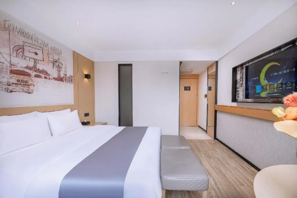 Bed in City Comfort Inn Nanning Yudong Jinxiang Metro Station