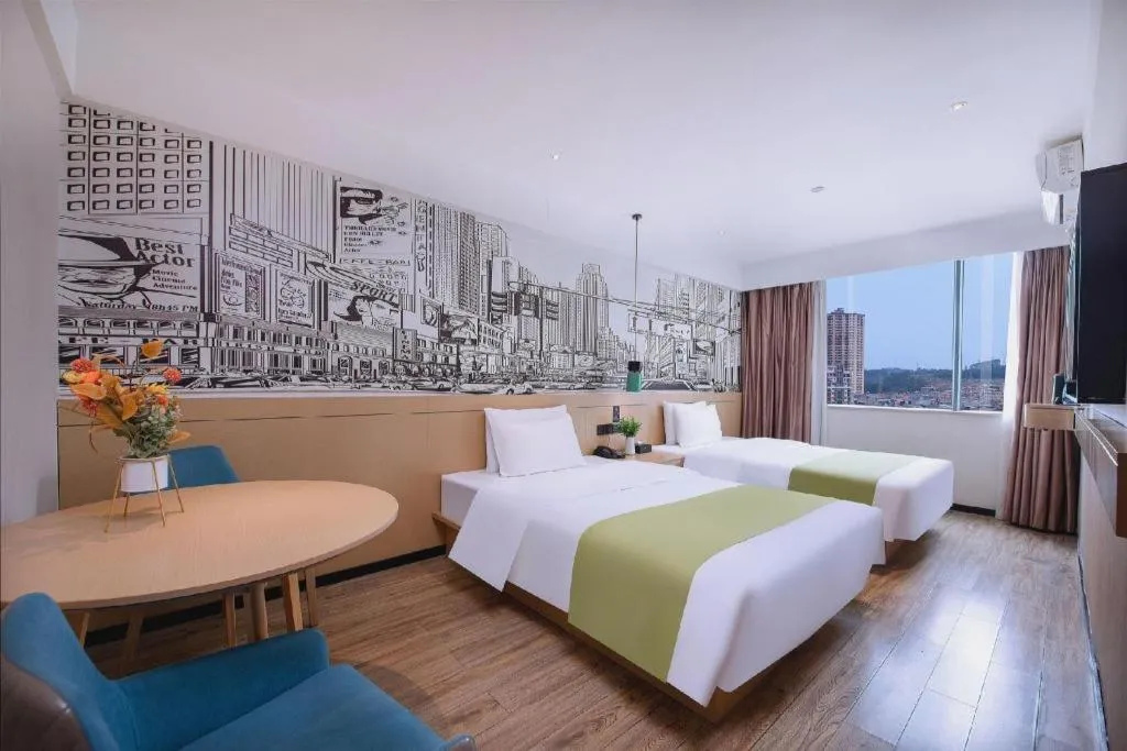 Bed in City Comfort Inn Nanning Yudong Jinxiang Metro Station