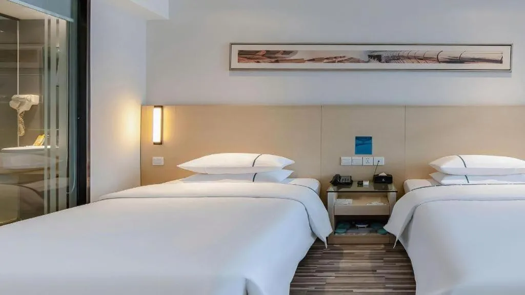 Bed in City Comfort Inn Yulin Jincheng Center Municipal Government