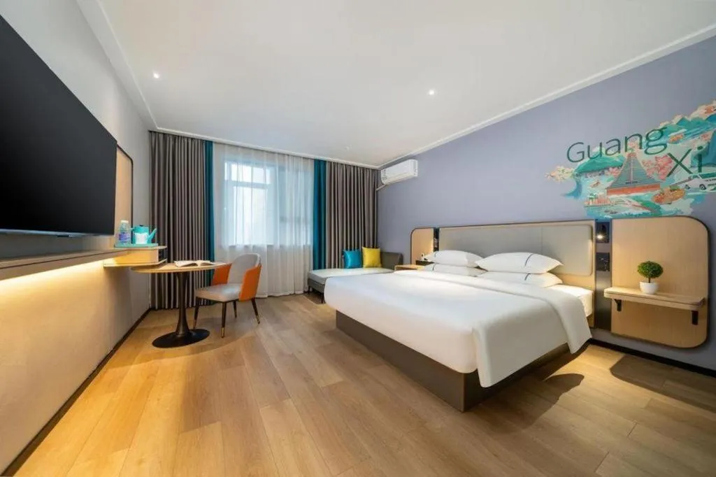 Bed in City Comfort Inn Nanning Chaoyang Parkson Pedestrian Street