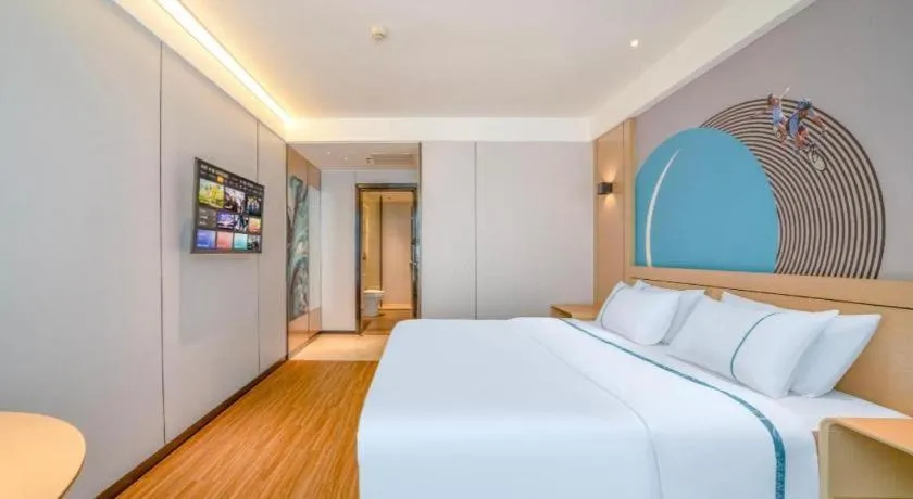 Bed in City Comfort Inn Zhanjiang Xuwen Port Wharf Passenger Station