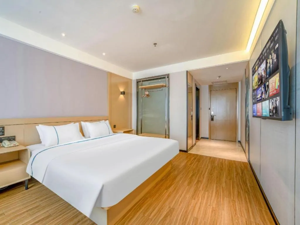 Bed in City Comfort Inn Zhanjiang Xuwen Port Wharf Passenger Station