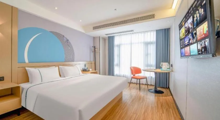Bed in City Comfort Inn Zhanjiang Xuwen Port Wharf Passenger Station