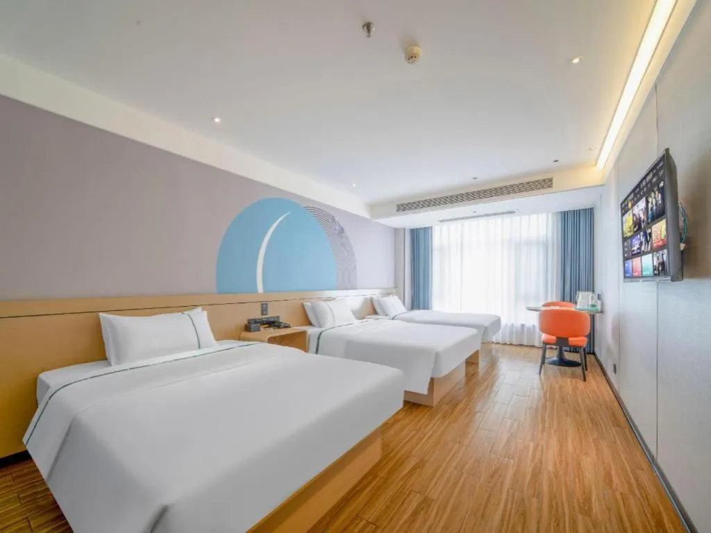 Bed in City Comfort Inn Zhanjiang Xuwen Port Wharf Passenger Station