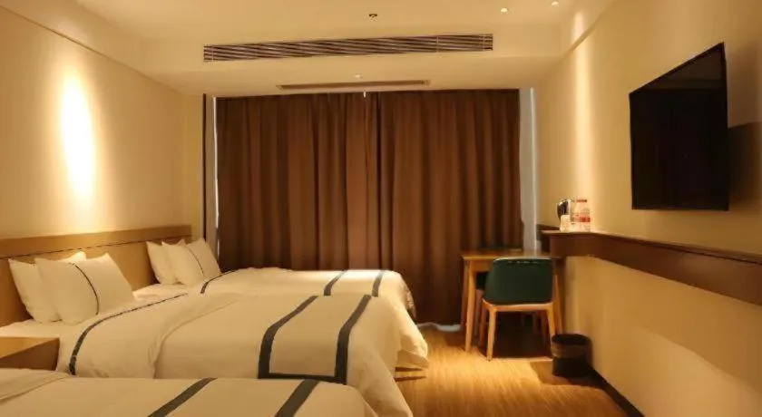Bed in City Comfort Inn Zhanjiang Xuwen Port Wharf Passenger Station