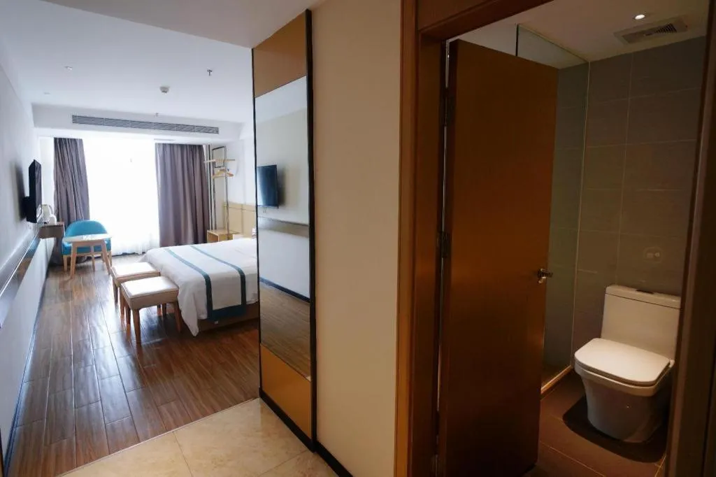 Bed in City Comfort Inn Zhanjiang Xuwen Port Wharf Passenger Station