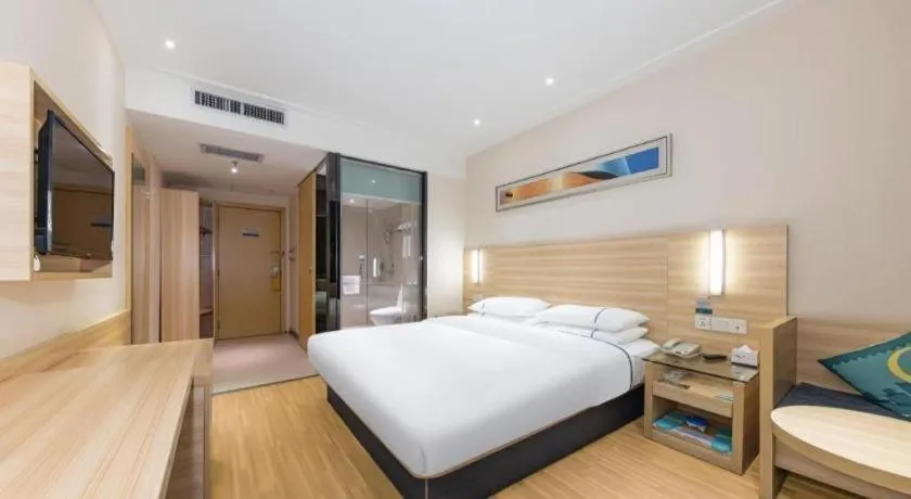 Bed in City Comfort Inn Jingmen Zhongjian Jinxiang Square