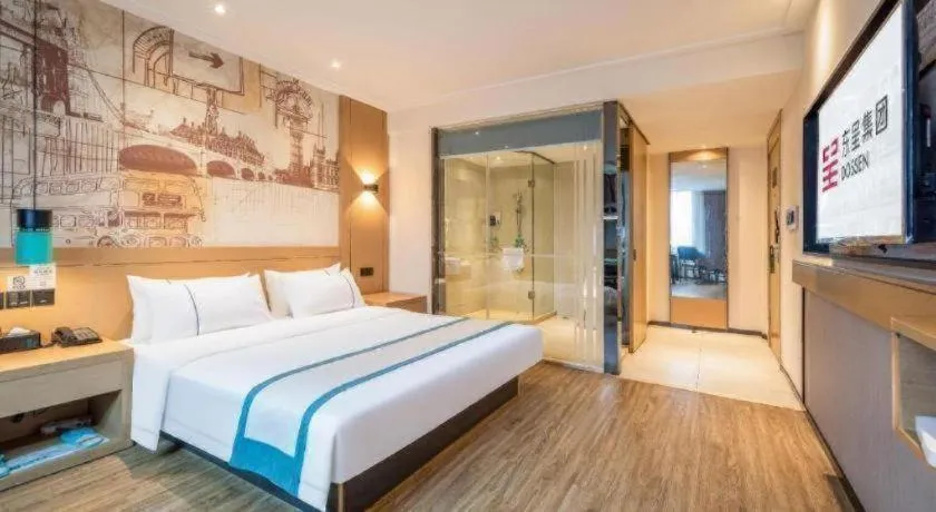 Bed in City Comfort Inn Xiantao Avenue Wangzhou Bridge Wushang