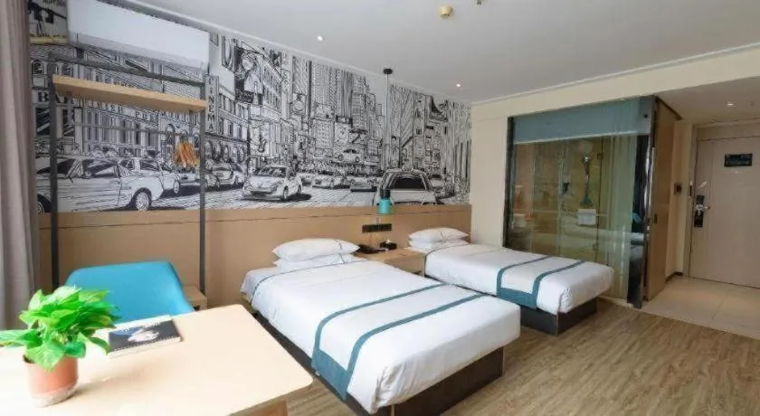 Bed in City Comfort Inn Xiantao Avenue Wangzhou Bridge Wushang