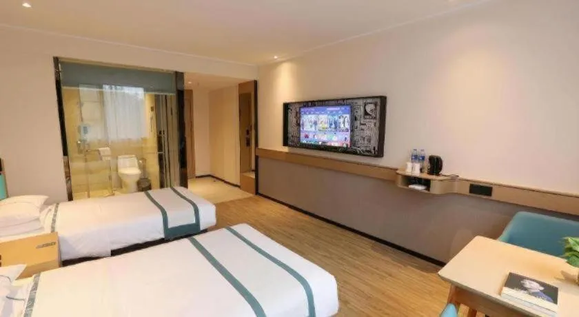 Bed in City Comfort Inn Xiantao Avenue Wangzhou Bridge Wushang