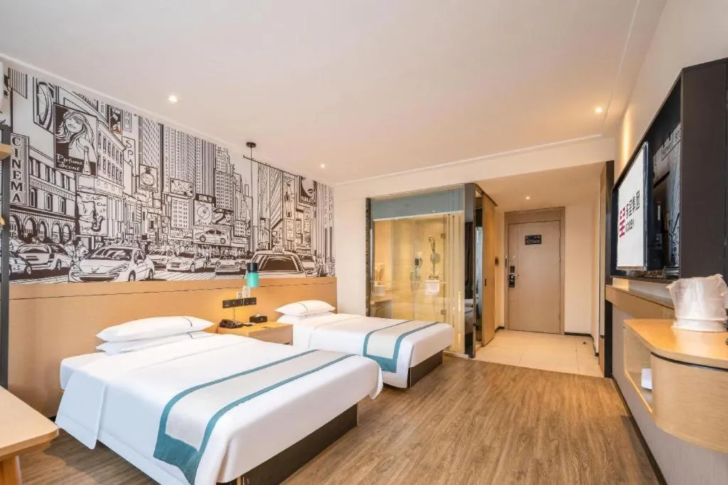 Bed in City Comfort Inn Xiantao Avenue Wangzhou Bridge Wushang