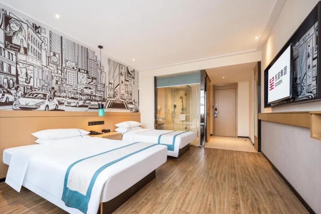 Bed in City Comfort Inn Xiantao Avenue Wangzhou Bridge Wushang