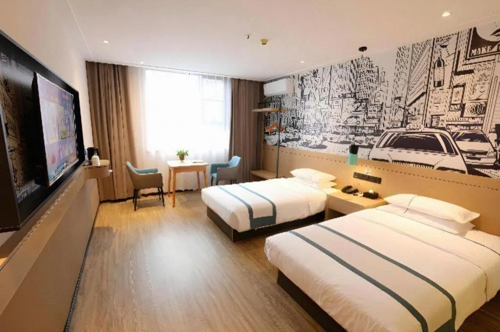 Bed in City Comfort Inn Xiantao Avenue Wangzhou Bridge Wushang