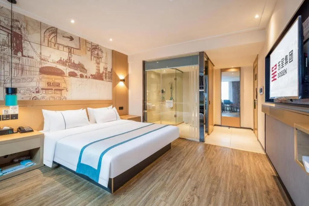 Bed in City Comfort Inn Xiantao Avenue Wangzhou Bridge Wushang