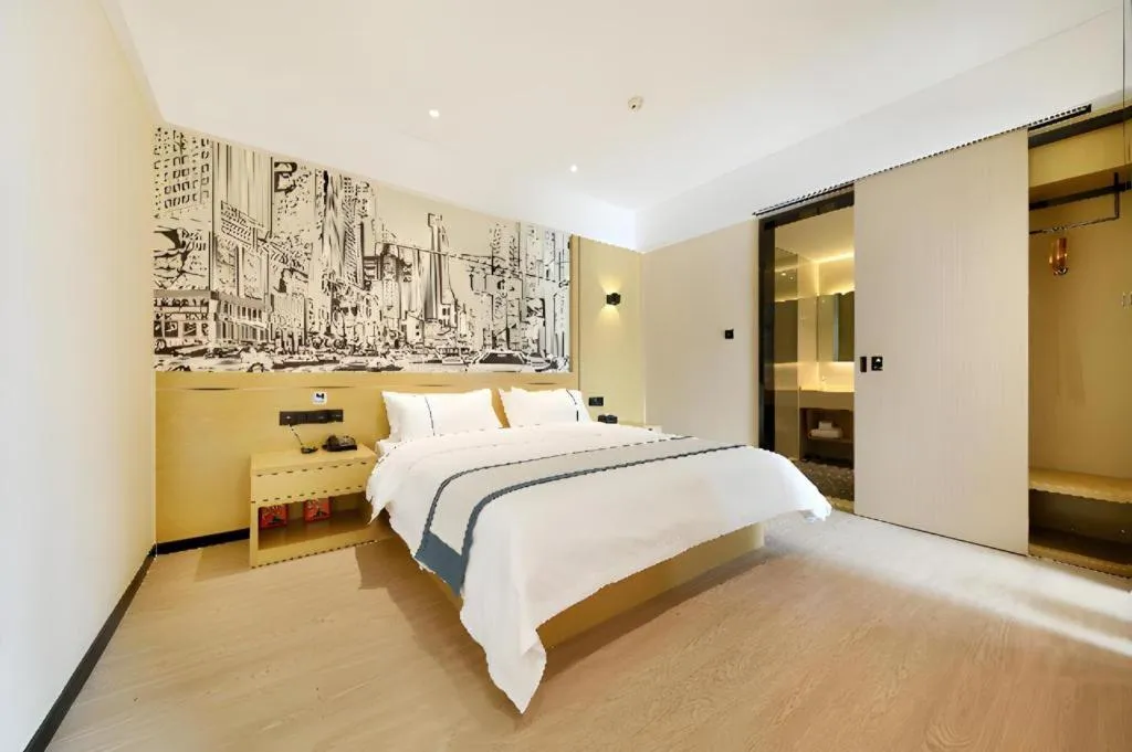 Bed in City Comfort Inn Wuhan Xinzhou Mo'er Cheng