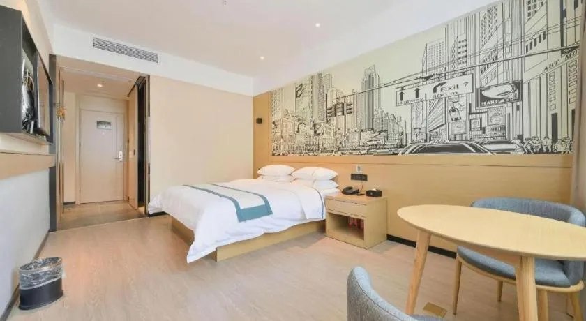 Bed in City Comfort Inn Wuhan Xinzhou Mo'er Cheng