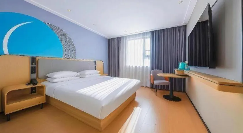 Bed in City Comfort Inn Guigang Pingnan Bus Station Jiangbin Park