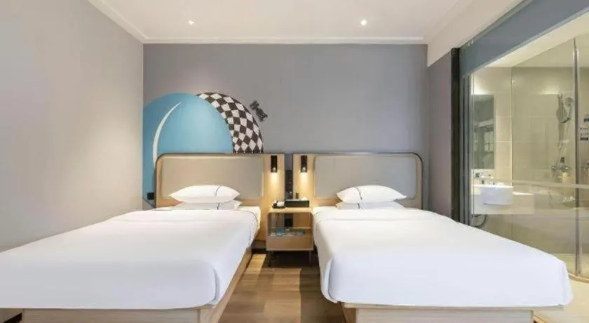 Bed in City Comfort Inn Guigang Pingnan Bus Station Jiangbin Park