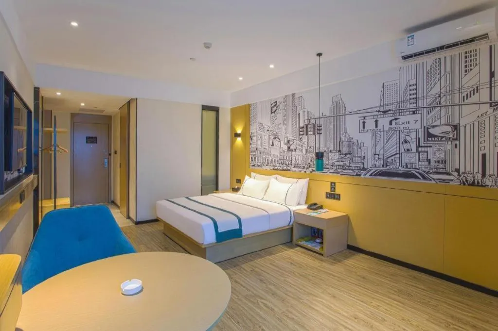 Bed in City Comfort Inn Guigang Pingnan Bus Station Jiangbin Park