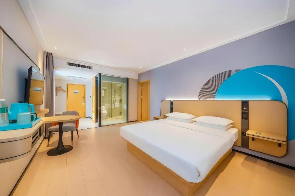 Bed in City Comfort Inn Guigang Pingnan Bus Station Jiangbin Park