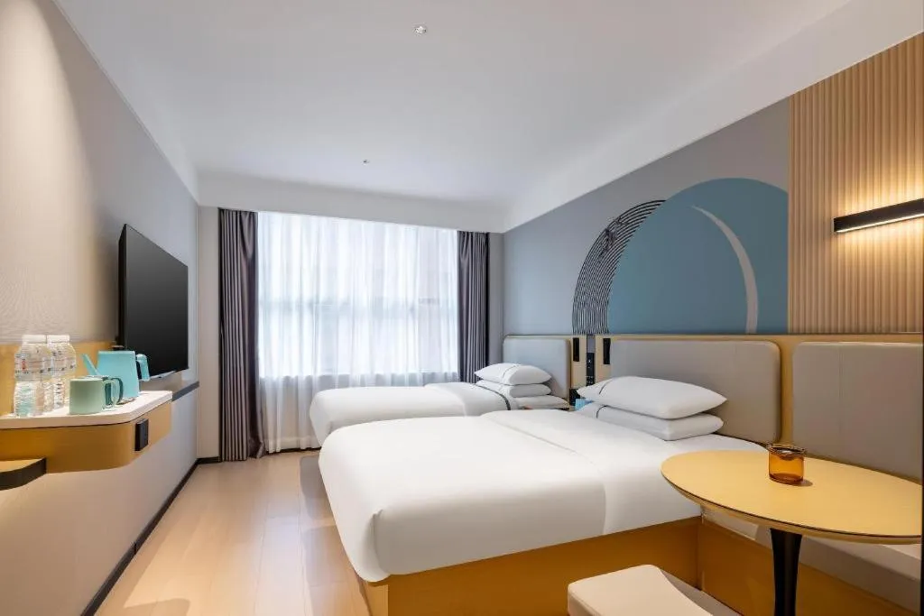 Bed in City Comfort Inn Guigang Pingnan Bus Station Jiangbin Park