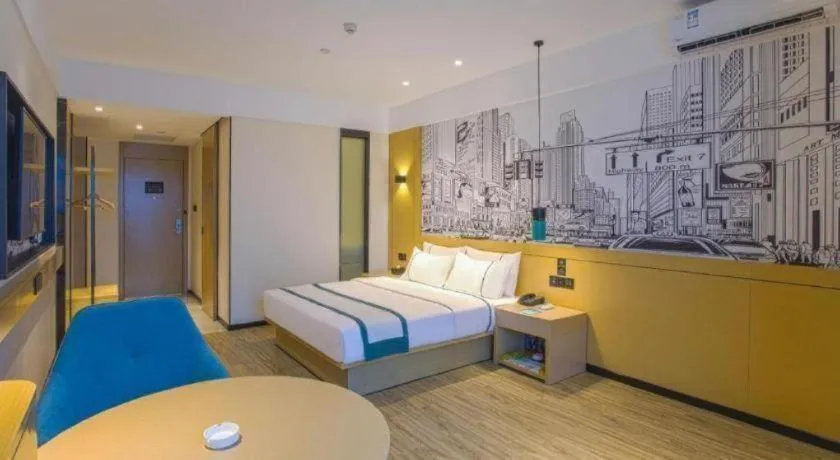 Bed in City Comfort Inn Guigang Pingnan Bus Station Jiangbin Park