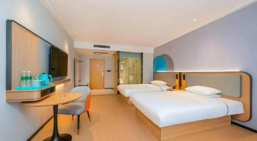 Bed in City Comfort Inn Guigang Pingnan Bus Station Jiangbin Park