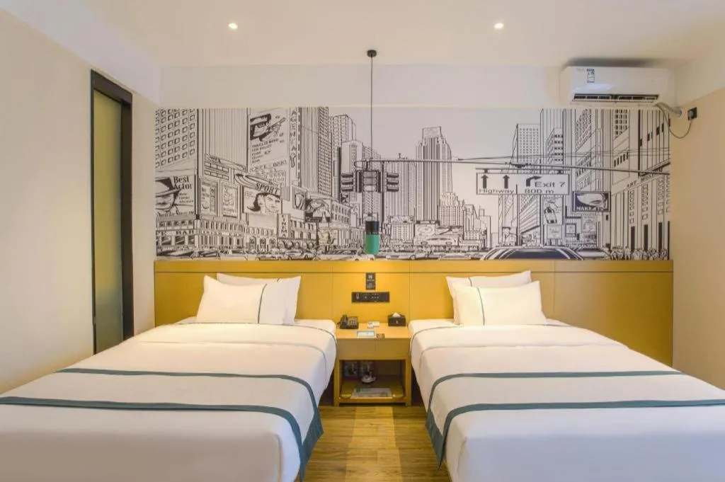 Bed in City Comfort Inn Guigang Pingnan Bus Station Jiangbin Park