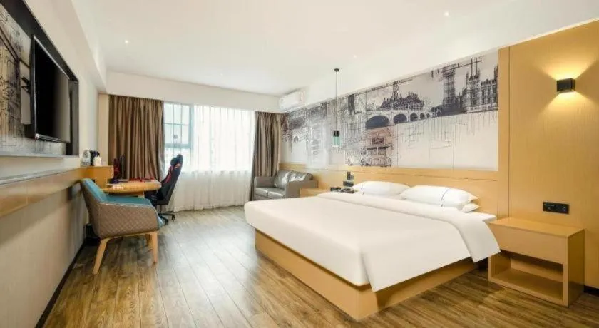 Bed in City Comfort Inn Nanning Kede Zoo Qingchuan Metro Station