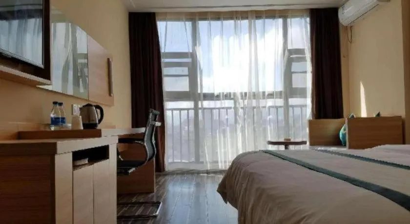 Bed in City Comfort Inn Lichuan Railway Station Tenglong Cave