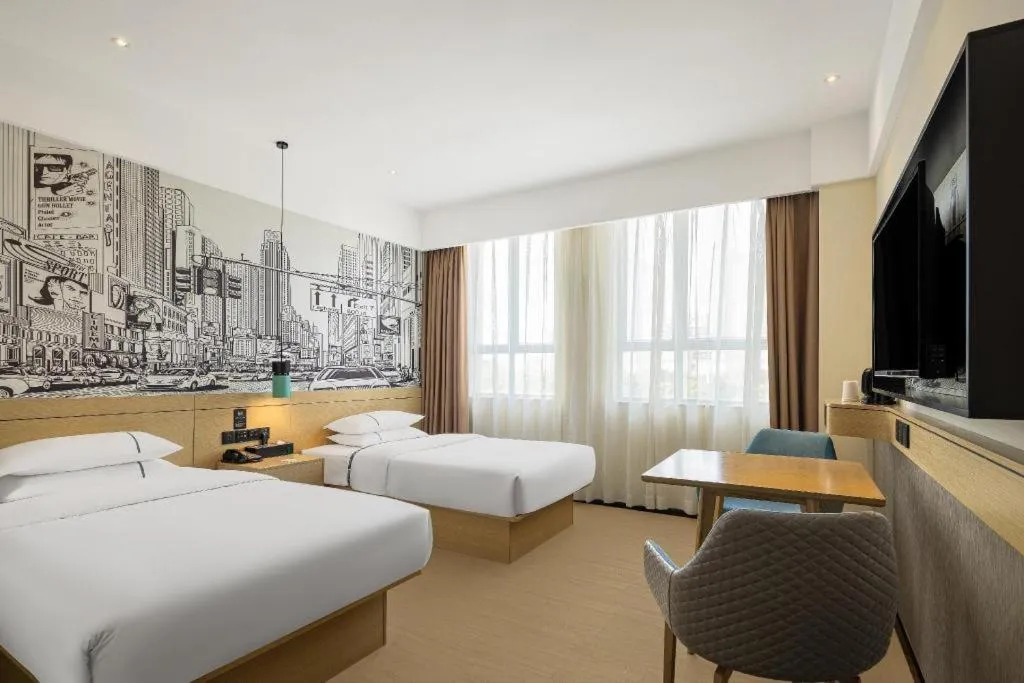 Bed in City Comfort Inn Huanggang Macheng City Mo'ercheng