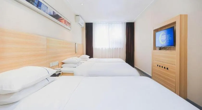 Bed in City Comfort Inn Wuhan Zoo Guobo Maying Road Metro Station