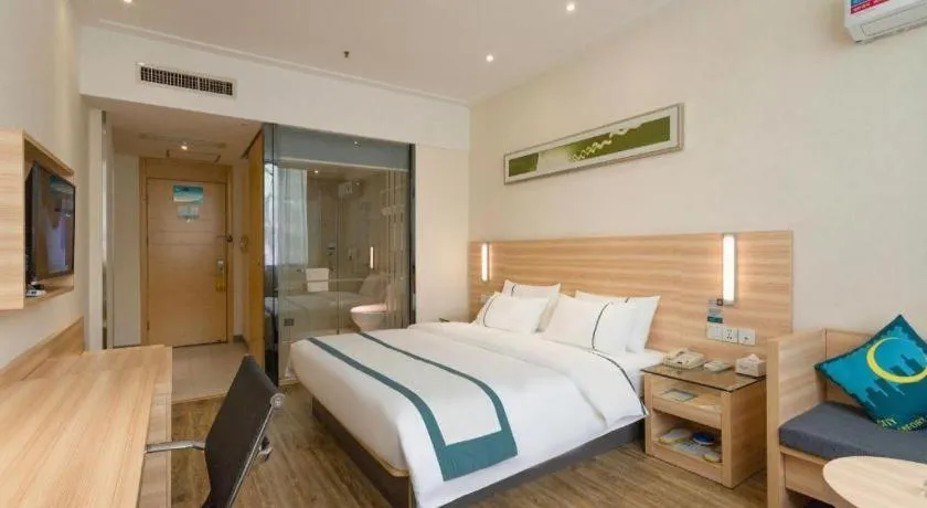 Bed in City Comfort Inn Wuhan Zoo Guobo Maying Road Metro Station