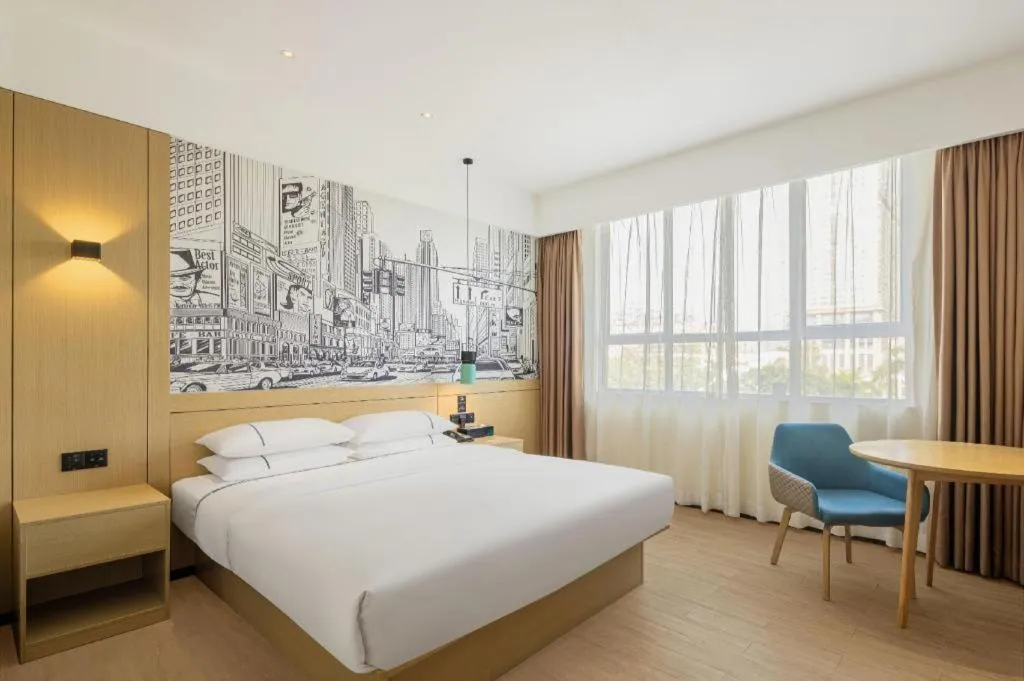 Bed in City Comfort Inn Shanwei Luhe