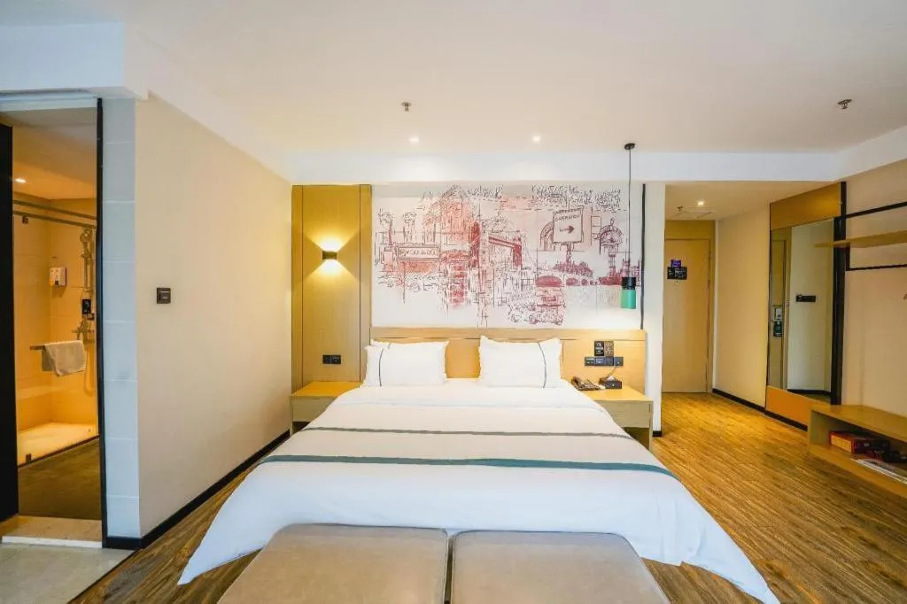 Bed in City Comfort Inn Nanchang Jiangxi Normal University