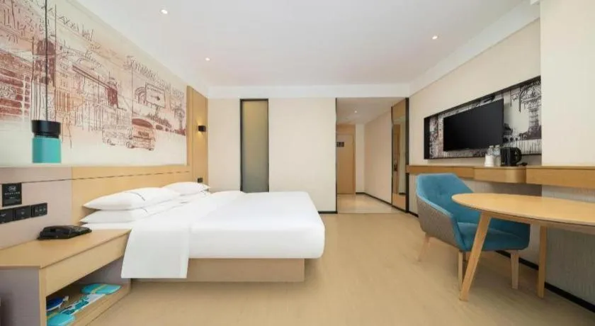 Bed in City Comfort Inn Nanning International Exhibition Jinhu Plaza