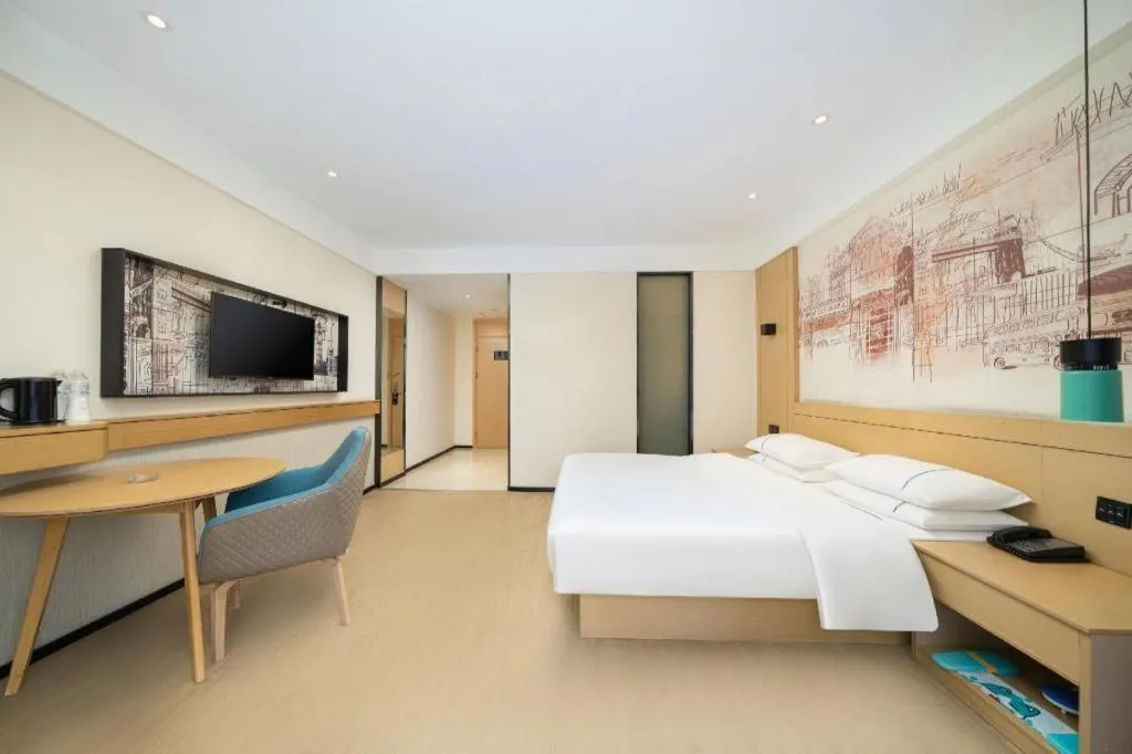 Bed in City Comfort Inn Nanning International Exhibition Jinhu Plaza