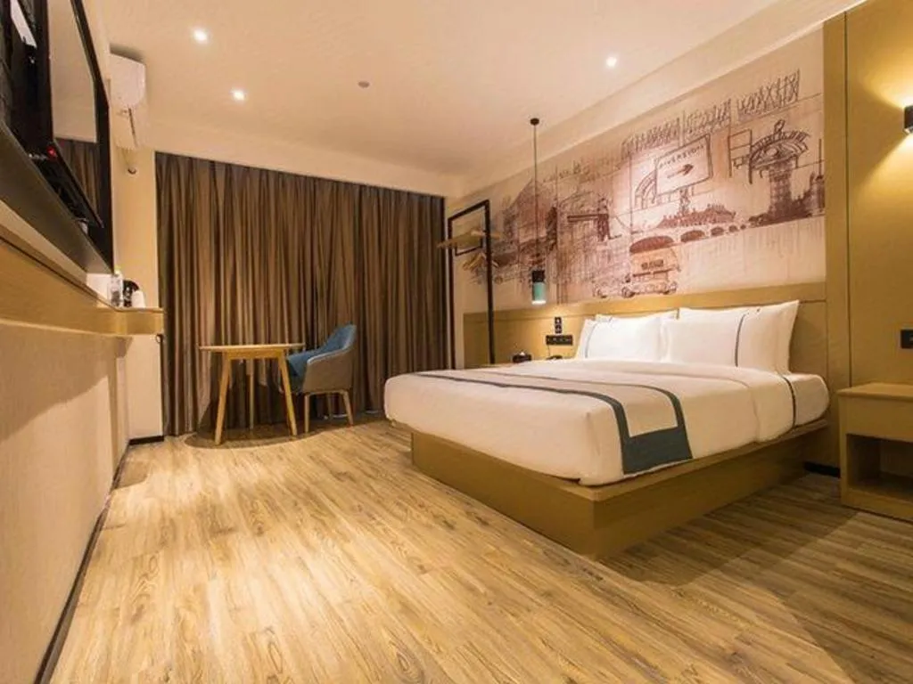 Bed in City Comfort Inn Nanning International Exhibition Jinhu Plaza