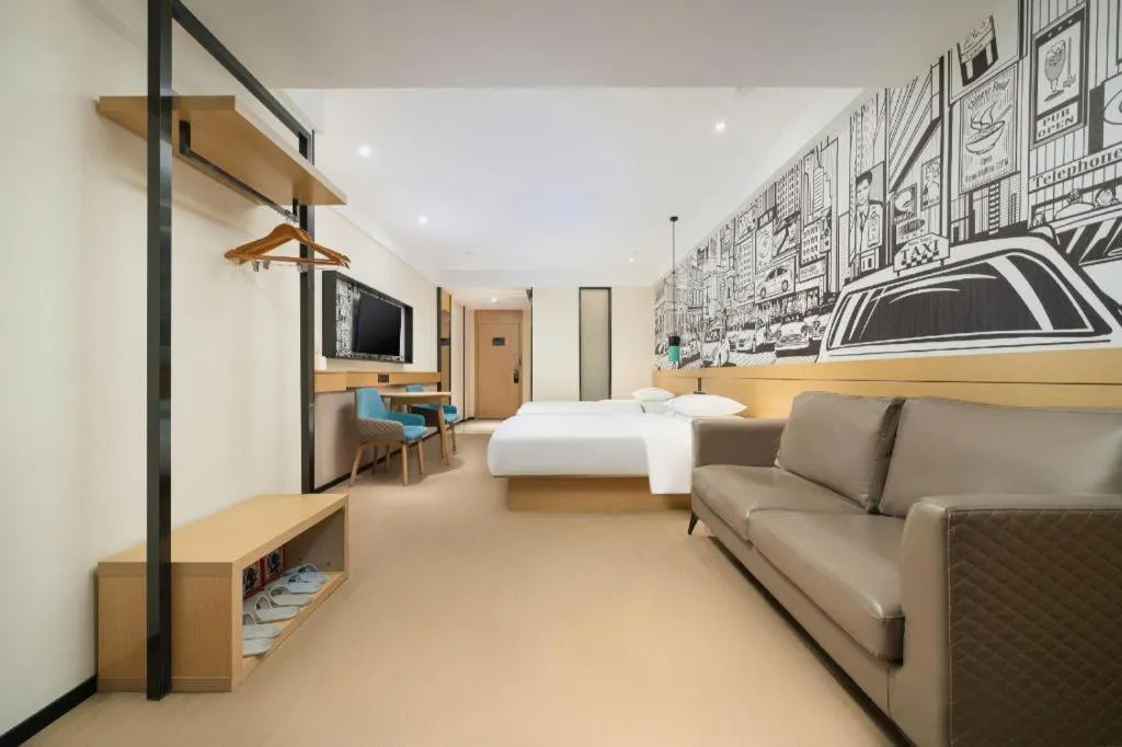 Bed in City Comfort Inn Nanning International Exhibition Jinhu Plaza